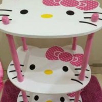 meja rak tv hello kitty