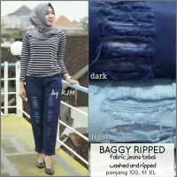 Jual baggy ripped jeans pants - celana murah - jogger - bawahan wanita Murah