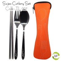 Jual Peralatan Makan Travel Set (Sendok, Garpu, Sumpit) Sujeo Cutlery Set Murah