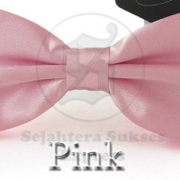 Jual dasi kupu kupu pink satin silk cocok utk pesta acara formal Murah