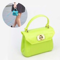 Tas Genggam Anak Furla Jelly Apple Green Model Terbaru Limited B36094