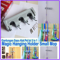 Jual small mop holder gantungan sapu alat pel dengan hook magic hanger home Murah