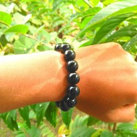 Gelang Kesehatan Batu Giok Hitam / Black Jade Bracelet ... Zena _Shop