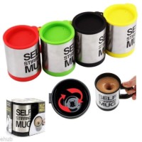 Jual Gelas mug self stirring aduk Otomatis Stainless steel Coffee Magic Teh Murah