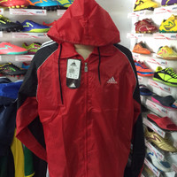 Jaket parasut untuk lari olahraga running merah allsize fit to XL red