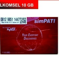 Jual Kartu Perdana Simpati Internet 10GB Kuota 10 GB Telkomsel 4G Murah