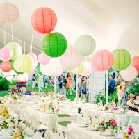 Jual PROMO MEDIUM FABRIC HANGING LENTERA LAMPION KAIN GANTUNG IMLEK LANTERN Murah