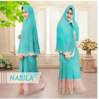 Nabila Gamis Syari Jersey Kombi Sifon
