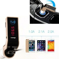 Jual 4 in 1 Hands Free LED Bluetooth Car FM Transmitter MP3 Car Charger - G Murah