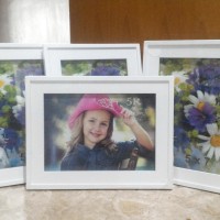 Jual Bingkai Foto Paket 4 Buah Ukuran 5R Putih - Frame Foto - Paket Bingkai Murah