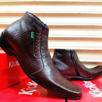 Jual Sepatu Pantofel Zippers Rajut Kickers Kulit Asli Pria Wanita Murah