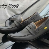 SEPATU PRIA KULIT COUNTRY BOOTS MOCCASINS SLIP ON
