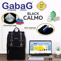 GabaG Calmo Tas Notebook Cooler Thermal Bag Black Backpack Ransel Bayi