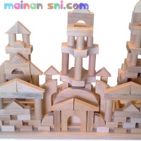 Mainan Kayu Edukatif Balok Umum 505 pcs u/ Edukasi Anak Usia 4-5 Tahun