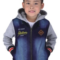 Jual 004CRC-CJ, jaket denim anak laki-laki, hoodie blue jeans anak cowok Murah