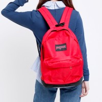 Jual Tas Ransel Sekolah Jansport Red / Tas Pria Wanita Trendy Murah Murah