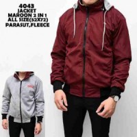 Jual JAKET PRIA DC BB PARKA/JAKET BOLAK BALIK / MAROON ABU Murah
