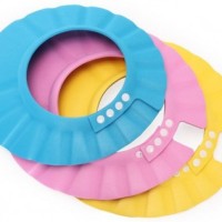 Jual Topi keramas anak plus kancing kids shower cap mata dari shampoo sabun Murah