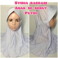 Jual jilbab hijab kerudung syiria rabbani rabani anak sd serut putih Murah