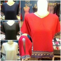Baju Atasan Blouse import crepe fashion wanita cewe model kekinian