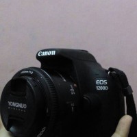 Canon EOS 1200D EF-S 18-55 III kit + lensa fix 50mm
