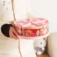 Jual Tempat Kue Lebaran Kotak Tabung Snack 5 Sekat Toples Transparan Mate 2 Murah