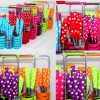 Jual sendok makan set polkadot alat makan murah bagus unik cantik baru teba Murah
