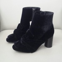Sepatu Boots Wanita Zara Original 3153 Black Suede