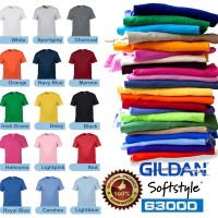 Jual Kaos Gildan Softstyle Polos Tanpa Jahitan Samping Hitam Combed 30s Murah