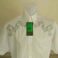 Baju koko / Kemeja Koko Al-Mia putih lengan pendek 2in1 Limited
