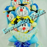 Jual Bucket Doraemon ( Buket Bunga Boneka , Bouquet Wedding Wisuda ) Murah