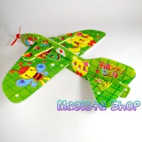 Jual Pesawat Busa Gabus Besar / Flying Glider mainan jadul 90an Murah