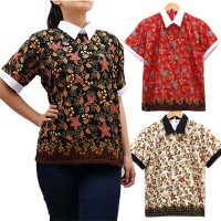 DYANA COLLAR TEE KAOS BATIK POLO WANITA KEMEJA ATASAN BLOUSE KANTOR