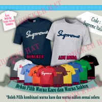 Baju desain pria Supreme Italic