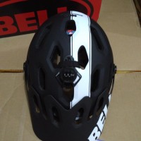 helm Bell Super 2 MAT BLACK White