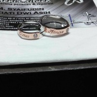 Jual cincin kawin nikah tunangan couple perak lapis rhodium (emas putih) Murah