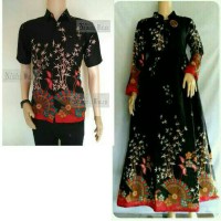 Jual GAMIS BATIK COUPLE KIPAS HITAM Murah