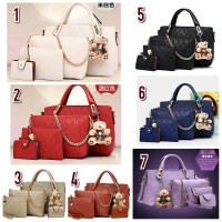 Jual Tas Wanita Fashion Import Set (4in1) Best Seller Murah