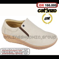 Jual sepatu boots wanita casual wedges slip on gaya fashion low boot cewek Murah