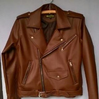 Jaket semi kulit sintetis|kulit korea|kulit asli Ramones