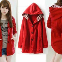 jaket melda red bhn beby tery + kotak LD 110 TO Fit XL