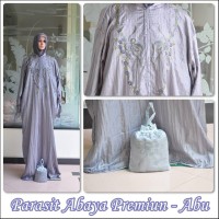 Jual MUKENA TRAVELLING PARASIT ABAYA PREMIUM (TANPA KEPALA) ABU Murah
