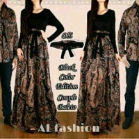 Couple baju muslim batik gamis abaya syar'i