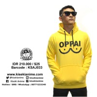 Jual Jaket Anime Oppai Saitama Kuning Murah