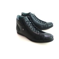 Jual Sepatu Boot pria Kulit BALLY 204 Hitam Murah
