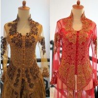 Kebaya Pengantin Ekor nikah pre wedding tile brokat muslim modern baru