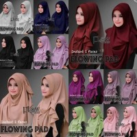 Jilbab instan 2 face flowing pad ori by flow