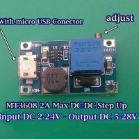 Jual Modul Step Up Micro USB Adjustable 2A DC Booster Power Supply Murah