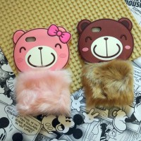 Oppo Neo 7 A33 Silicon 3D Rabbit Fur Bear Flurry Softcase Casing Hp