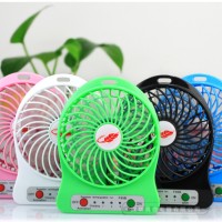 Kipas Angin Mini Listrik USB Portable Mini Fan Recharge Charger Senter